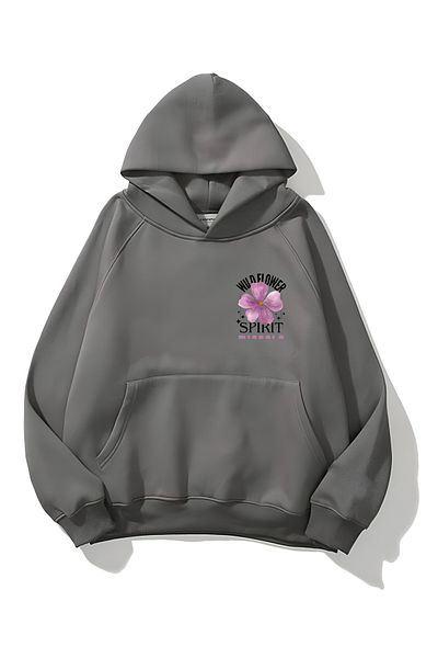 CROFT (3 Threads) Wild Flower Spirit Printed Oversize Hoodie Sweatshirt