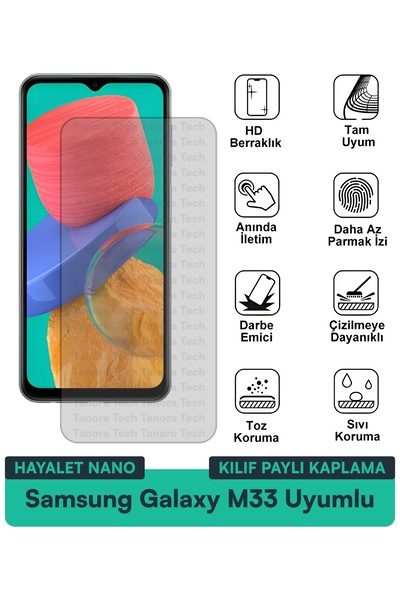 Milat Tech حافظة سامسونج جالاكسي M33 جيست نانو متوافقة مع طبقة حماية الشاشة م...