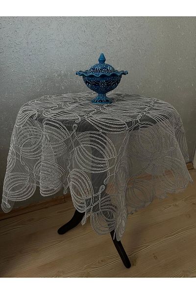 ZESA HOME Fiskos Tablecloth Tulle Laced Dowry Holder