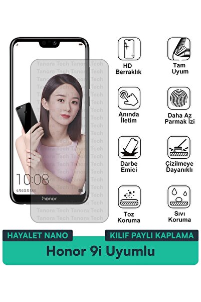 Milat Tech غطاء حماية Honor 9i Ghost Nano متوافق مع طبقة حماية الشاشة مقاومة ...