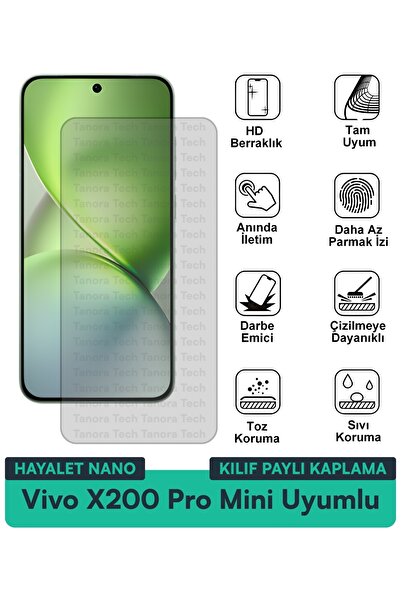 Milat Tech حافظة Vivo X200 Pro Mini Hayalet Nano متوافقة مع طبقة حماية للشاشة...