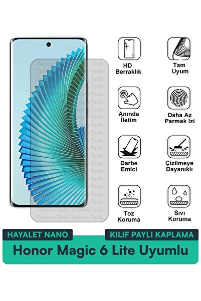 Milat Tech حافظة Honor Magic 6 Lite Hayalet Nano متوافقة مع طبقة حماية الشاشة...