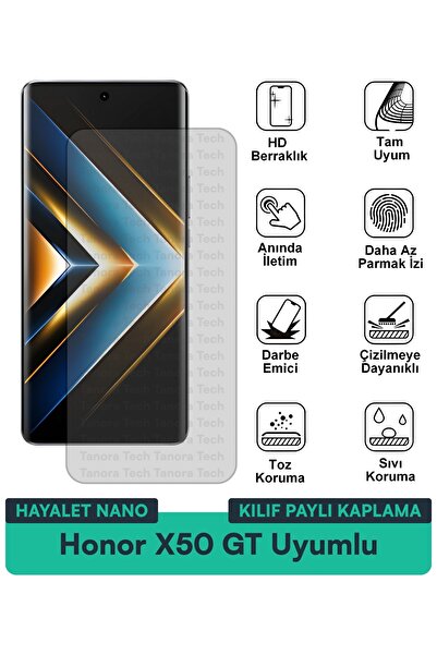 Milat Tech حافظة Honor X50 GT Hayalet Nano متوافقة مع طبقة حماية الشاشة مقاوم...
