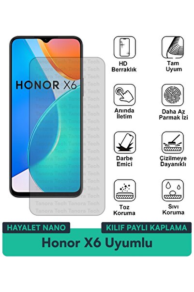 Milat Tech حافظة Honor X6 Ghost Nano متوافقة مع طبقة حماية الشاشة ومقاومة للخ...