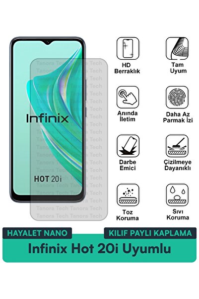 Milat Tech فيلم حماية الشاشة المتوافق مع حافظة Infinix Hot 20i Hayalet Nano م...