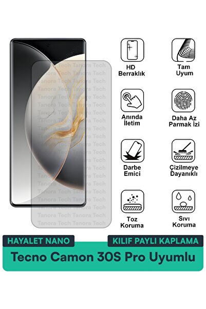 Milat Tech غطاء حماية نانو لهاتف تكنو كامون 30S برو متوافق مع فيلم حماية الشا...