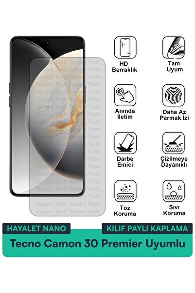 Milat Tech حافظة Tecno Camon 30 Premier Hayalet Nano متوافقة مع طبقة حماية ال...