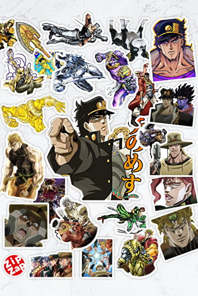 ZipZap Jojo No Kimyou Na Bouken Part 3 Anime Telefon Laptop Yapışkanlı Folyo ...