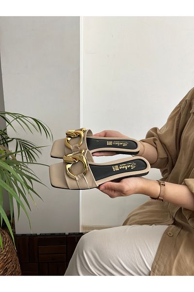 Behtah Kundura Papuci de damă de vară cu cataramă lată Sandale confortabile Talpă ușoară