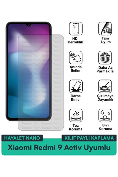 Milat Tech غطاء حماية شاشة نانو متوافق مع هاتف Xiaomi Redmi 9 Activ Ghost مقا...