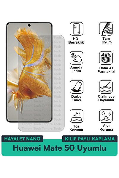 Milat Tech غطاء حماية نانو لهاتف هواوي ميت 50 متوافق مع فيلم حماية الشاشة مقا...