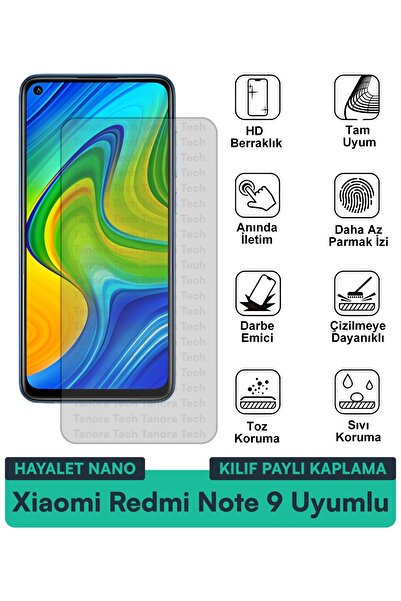 Milat Tech غطاء حماية شاشة متوافق مع هاتف Xiaomi Redmi Note 9 Ghost Nano مقاو...