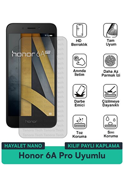 Milat Tech حافظة Honor 6A Pro Hayalet Nano متوافقة مع طبقة حماية الشاشة ومقاو...
