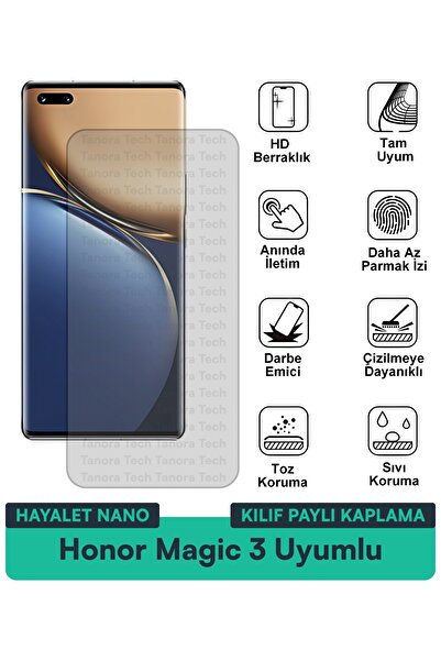 Milat Tech غطاء حماية Honor Magic 3 Ghost Nano متوافق مع طبقة حماية الشاشة مق...