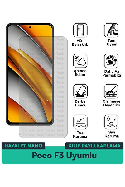 Milat Tech غطاء حماية نانو لهاتف Poco F3 متوافق مع طبقة حماية الشاشة مقاومة ل...