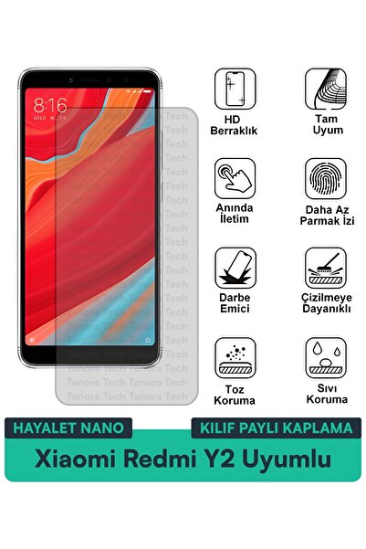Milat Tech حافظة Xiaomi Redmi Y2 Hayalet Nano متوافقة مع طبقة حماية الشاشة تح...