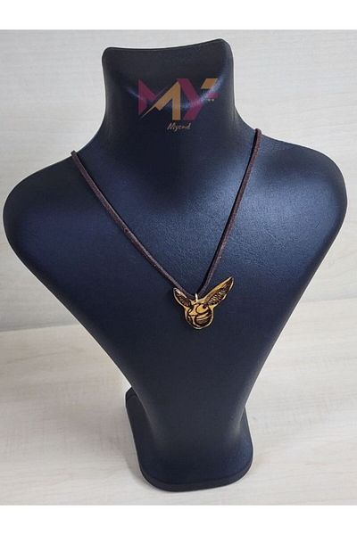 Myend Harry Potter Golden Snitch Printed Wooden Necklace