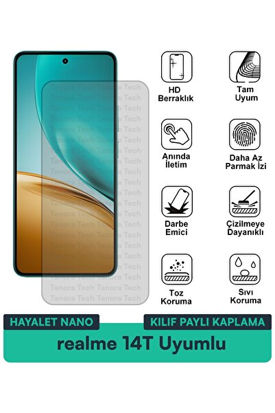Milat Tech فيلم حماية الشاشة المتوافق مع حافظة Realme 14T Ghost Nano مقاوم لل...