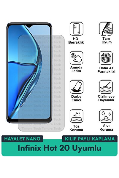 Milat Tech غطاء حماية نانو لهاتف Infinix Hot 20 متوافق مع طبقة حماية الشاشة م...