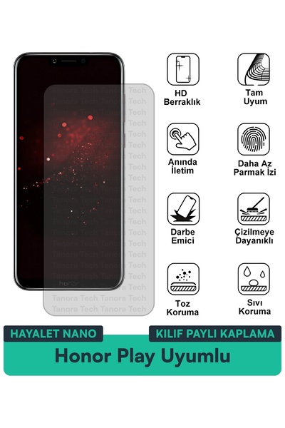 Milat Tech حافظة Honor Play Ghost Nano متوافقة مع طبقة حماية الشاشة المقاومة ...