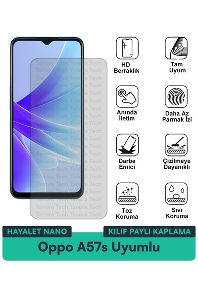 Milat Tech غطاء حماية نانو لهاتف أوبو A57s متوافق مع فيلم حماية الشاشة مقاوم ...