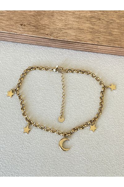 Rupen Kraft 316 L Surgical Steel Gold Model Doc Chain Dangle Stainless Tarnish Free Steel Anklet