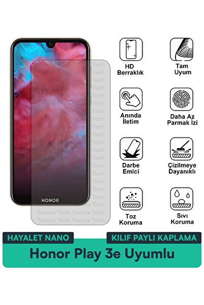 Milat Tech حافظة Honor Play 3e Hayalet Nano متوافقة مع طبقة حماية الشاشة مقاو...