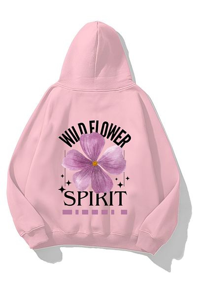 CROFT (3 Threads) Wild Flower Spirit Printed Oversize Hoodie Sweatshirt