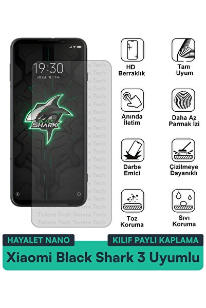 Milat Tech غطاء حماية شاشة متوافق مع هاتف Xiaomi Black Shark 3 Hayalet Nano، ...