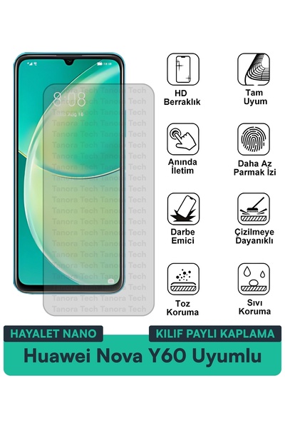 Milat Tech غطاء حماية نانو لهاتف هواوي نوفا Y60 متوافق مع فيلم حماية الشاشة م...