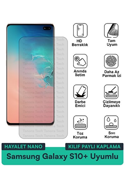 Milat Tech حافظة سامسونج جالاكسي S10+ هايلايت نانو متوافقة مع طبقة حماية الشا...