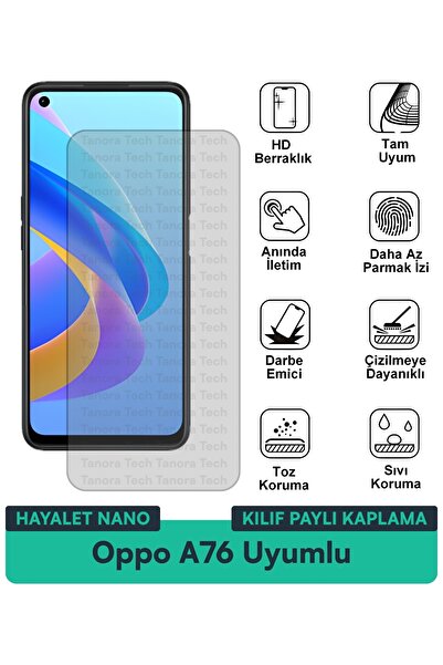 Milat Tech غطاء حماية نانو لهاتف أوبو A76 متوافق مع فيلم حماية الشاشة مقاوم ل...