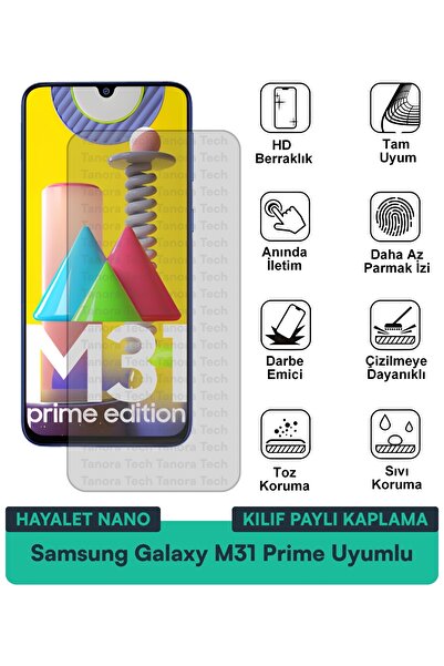Milat Tech حافظة سامسونج جالاكسي M31 برايم هايلايت نانو متوافقة مع طبقة حماية...