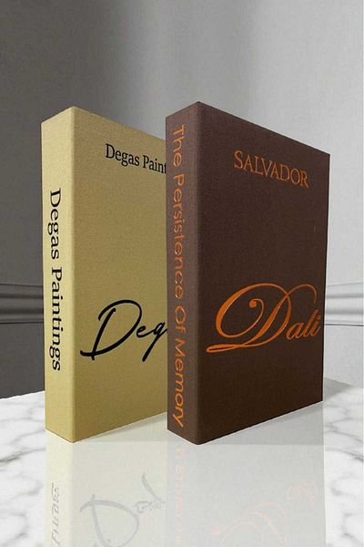 BayCazip Cutie decorativă cu aspect de carte acoperită cu țesătură din 2 piese |   Cutie pentru cadouri și bijuterii