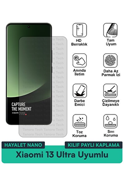 Milat Tech غطاء حماية شاشة متوافق مع هاتف Xiaomi 13 Ultra Ghost Nano مقاوم لل...
