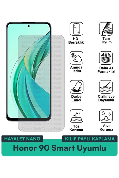 Milat Tech غطاء حماية نانو ذكي لهاتف Honor 90 متوافق مع فيلم حماية الشاشة مقا...