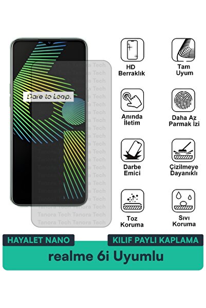 Milat Tech فيلم حماية للشاشة متوافق مع حافظة Realme 6i Ghost Nano مقاوم للخدو...