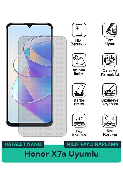 Milat Tech حافظة Honor X7a Hayalet Nano متوافقة مع طبقة حماية الشاشة ومقاومة ...
