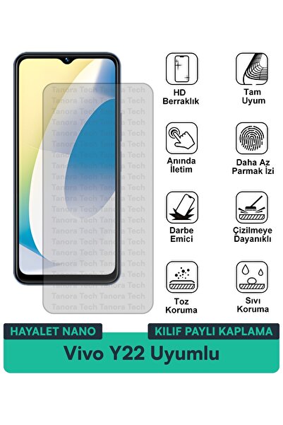 Milat Tech غطاء حماية نانو لهاتف فيفو Y22 متوافق مع فيلم حماية الشاشة مقاوم ل...