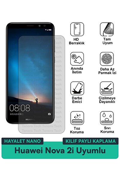 Milat Tech غطاء حماية نانو لهاتف هواوي نوفا 2i متوافق مع فيلم حماية الشاشة مق...