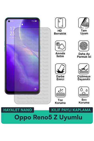 Milat Tech غطاء حماية نانو لهاتف أوبو رينو5 زد متوافق مع فيلم حماية الشاشة مق...