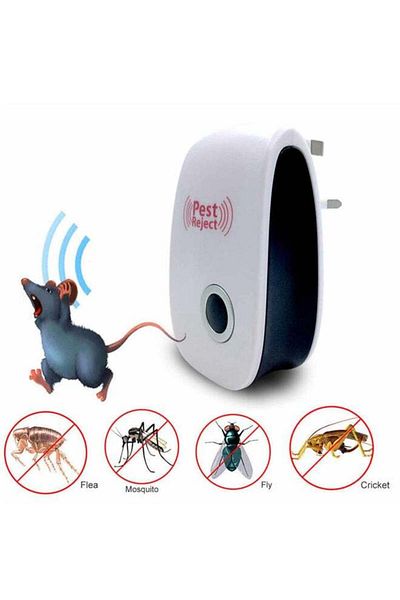 Generic Ultrasonic Pest Repeller Non-Toxic Mosquito Pest Control Device Multicolor 130x60x100mm