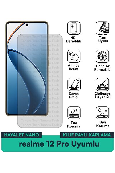 Milat Tech فيلم حماية للشاشة متوافق مع حافظة Realme 12 Pro Ghost Nano مقاوم ل...