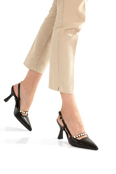 EPTC Black Pearl Pointed Toe Thin Heeled Shoes-Stiletto
