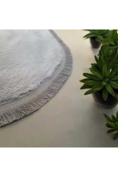 ALTUN CARPET Plush Carpet Modern Decorative with Flat Fringe Non-Slip Base Open Entrance