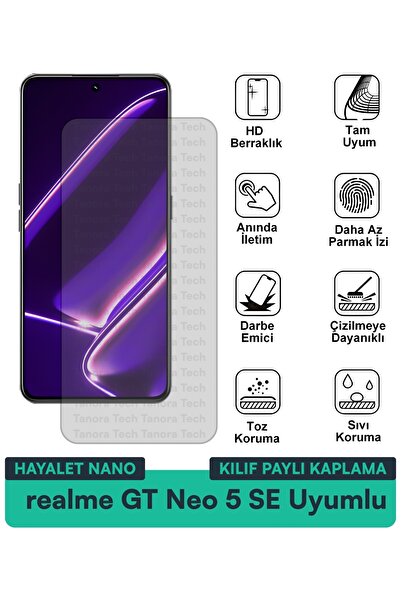 Milat Tech حافظة Realme GT Neo 5 SE Hayalet Nano متوافقة مع طبقة حماية الشاشة...