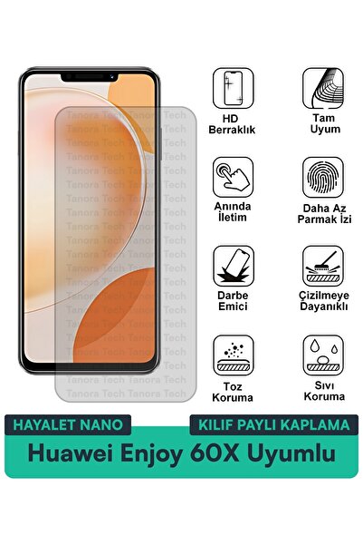 Milat Tech غطاء حماية نانو لهاتف هواوي إنجوي 60X متوافق مع فيلم حماية الشاشة ...