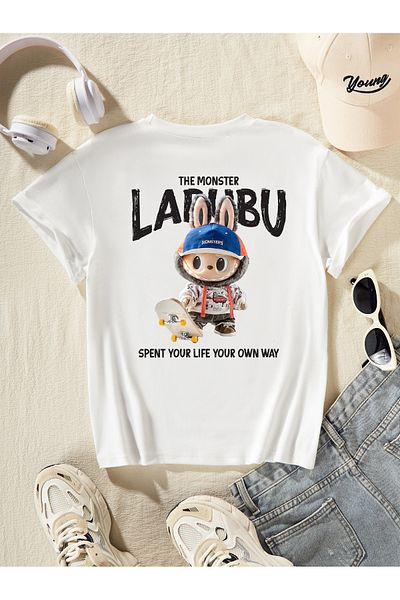 Let's Wear Μπλουζάκι Labubu Monster Character με πίσω και μπροστινή εκτύπωση για κορίτσι