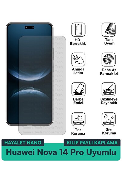 Milat Tech غطاء حماية نانو لهاتف هواوي نوفا 14 برو متوافق مع فيلم حماية الشاش...