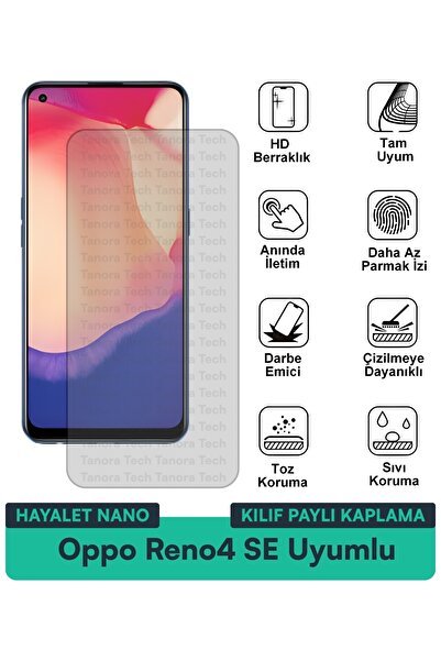 Milat Tech غطاء حماية نانو لهاتف أوبو رينو 4 إس إي متوافق مع فيلم حماية الشاش...